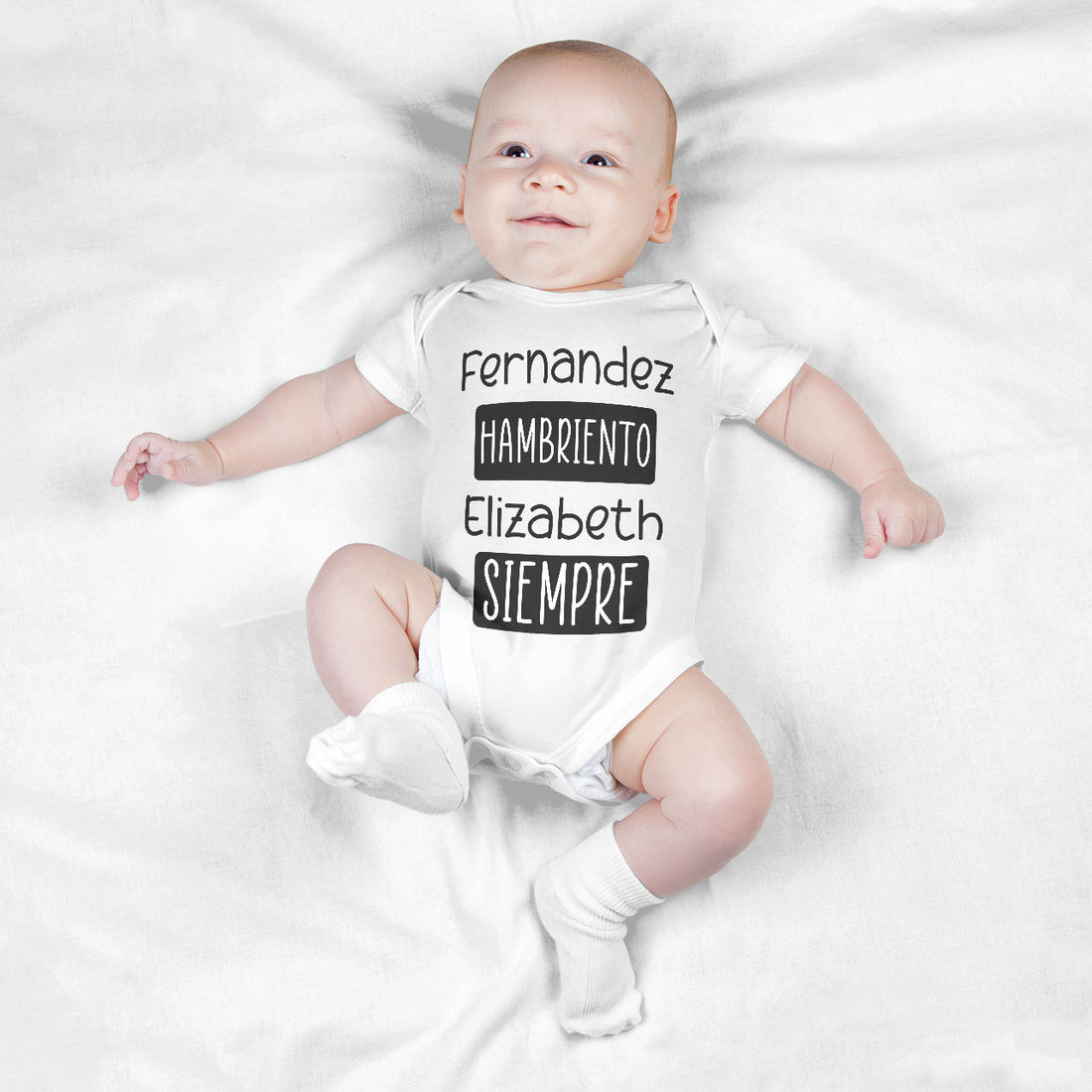 Body Para Bebé Divertido Y Personalizado Con Hambre Siempre