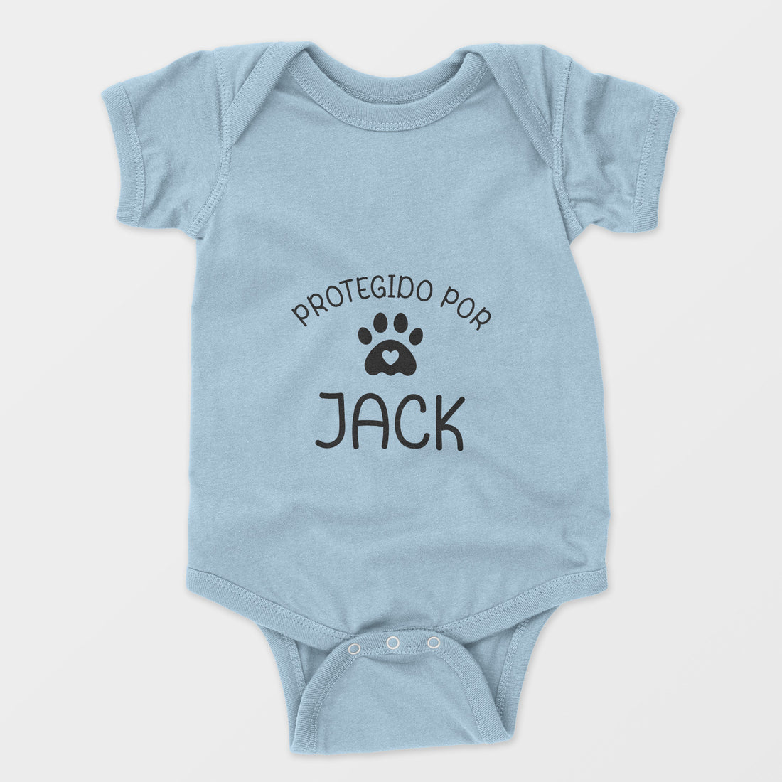 Body Personalizado Para Bebé Con Huella Perro Y Nombre