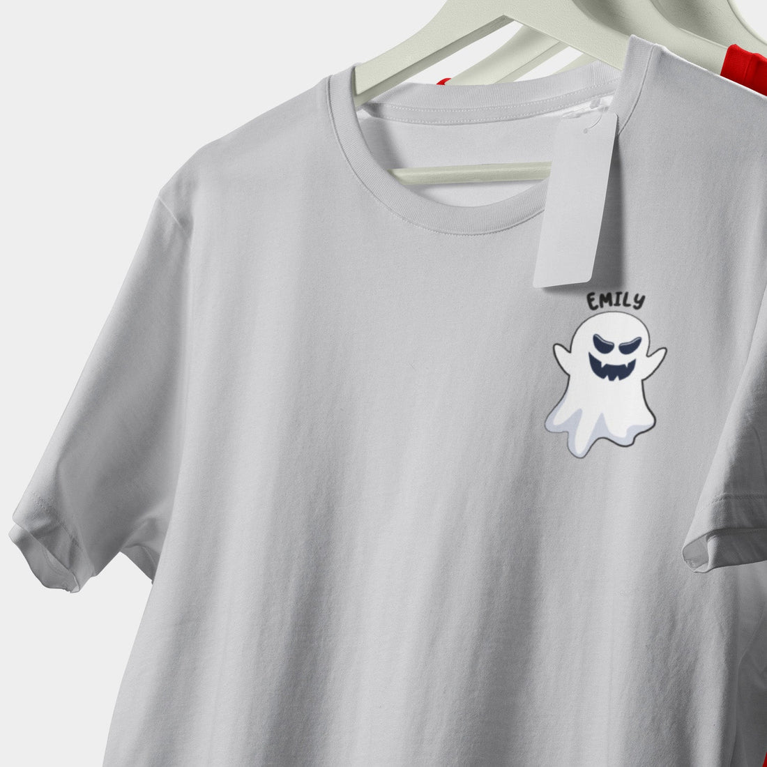 Camiseta Personalizada Con Fantasma Ilustrado Y Nombre