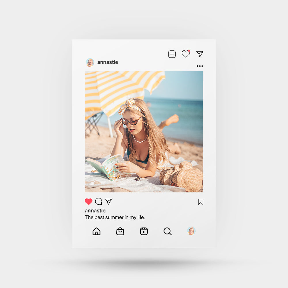 Placa Transparente Personalizada Instagram con Foto