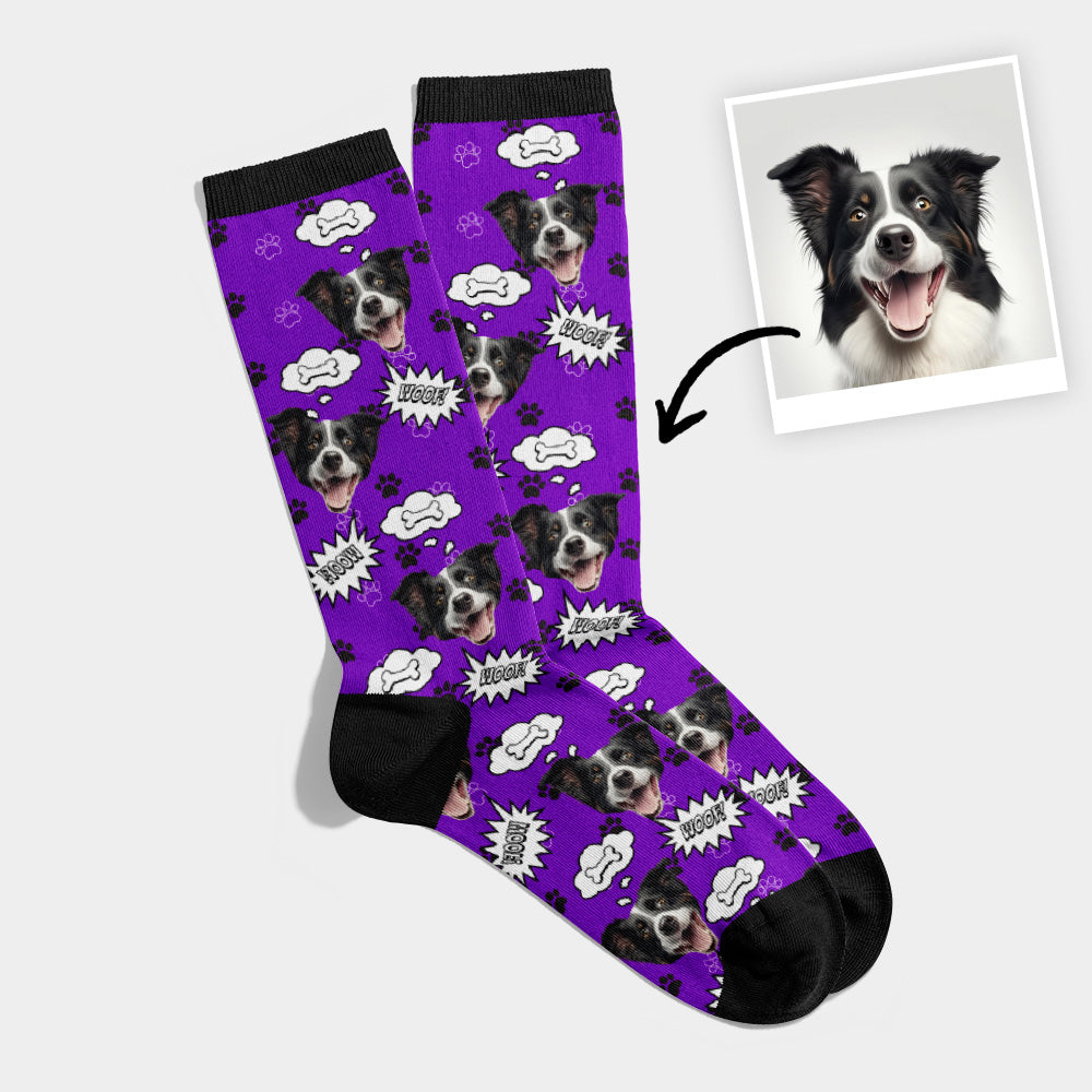 Calcetines Personalizados Cara Perro