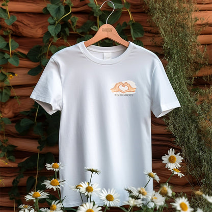 Camiseta Personalizada Con Números Romanos Y Corazón