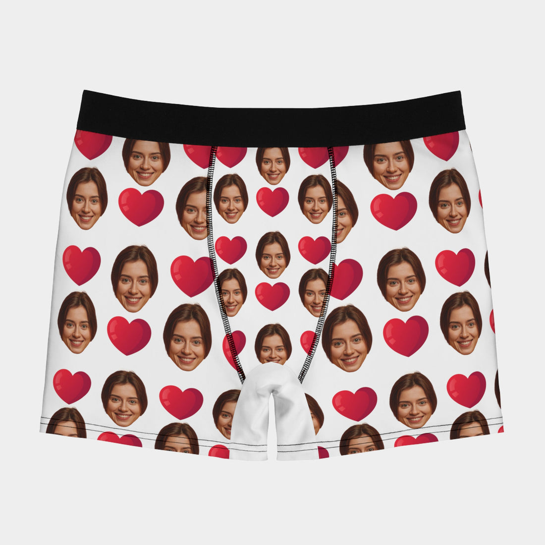 Boxers Divertidos Personalizados Con Foto Y Corazones