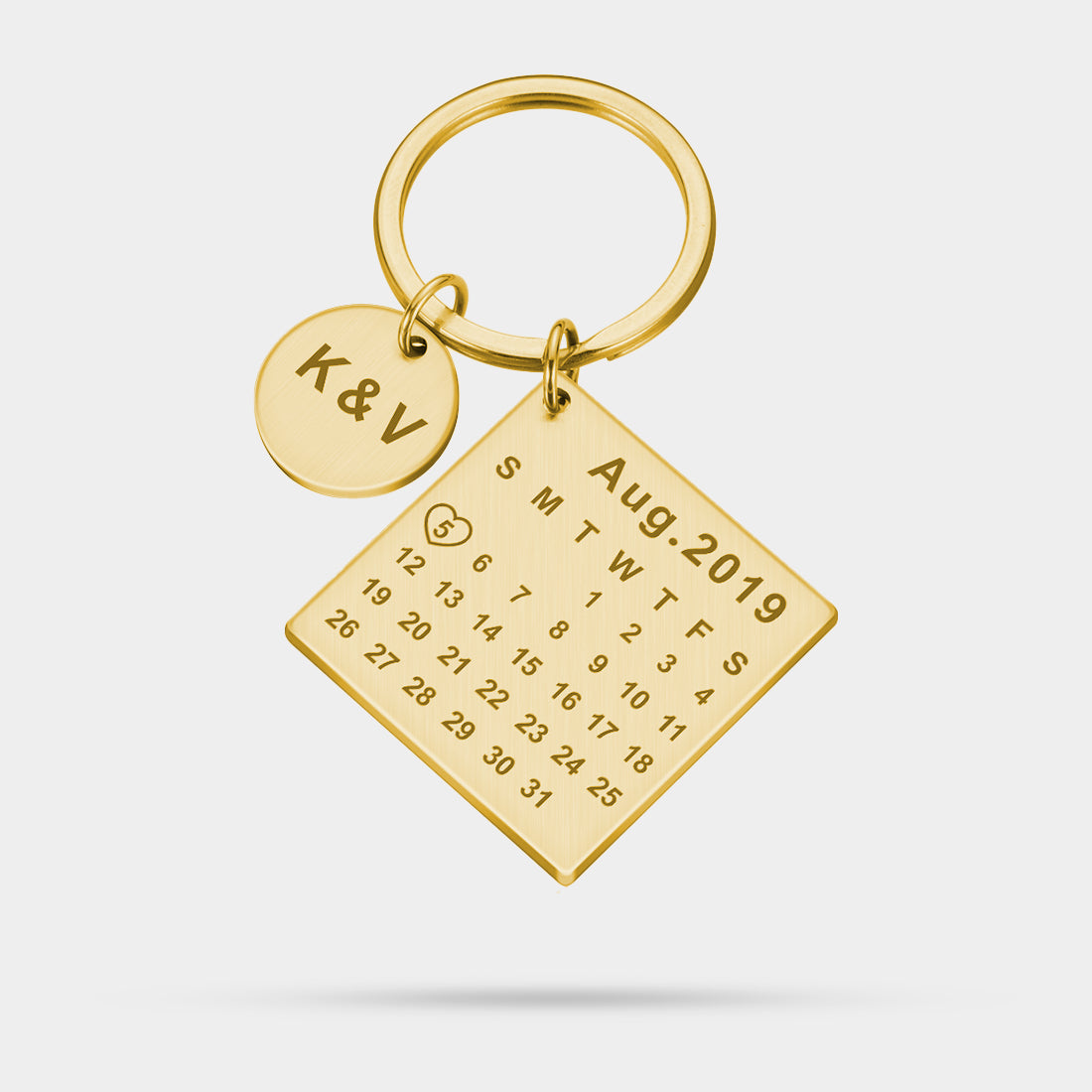 Llavero Personalizado Calendario Fechas Grabado