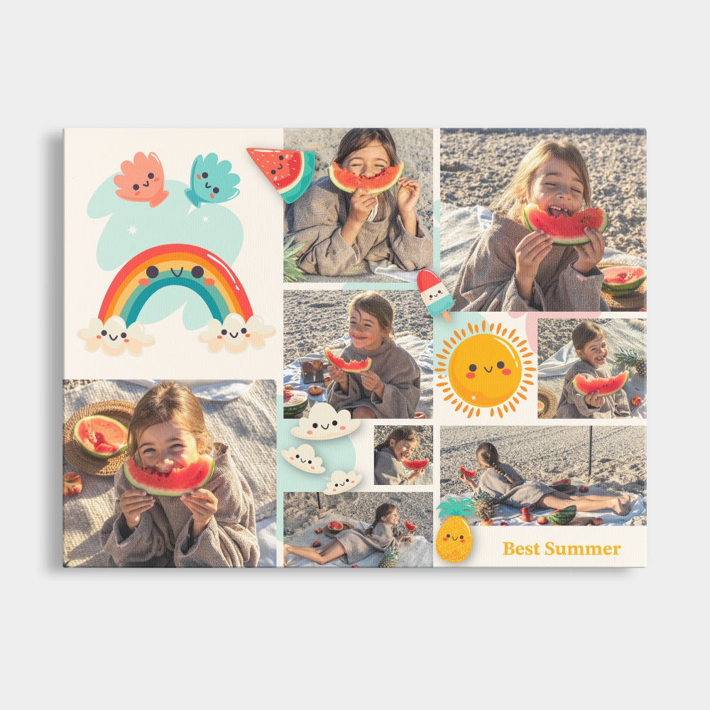 Lienzo Cuadro Personalizado Collage Fotos Infantil