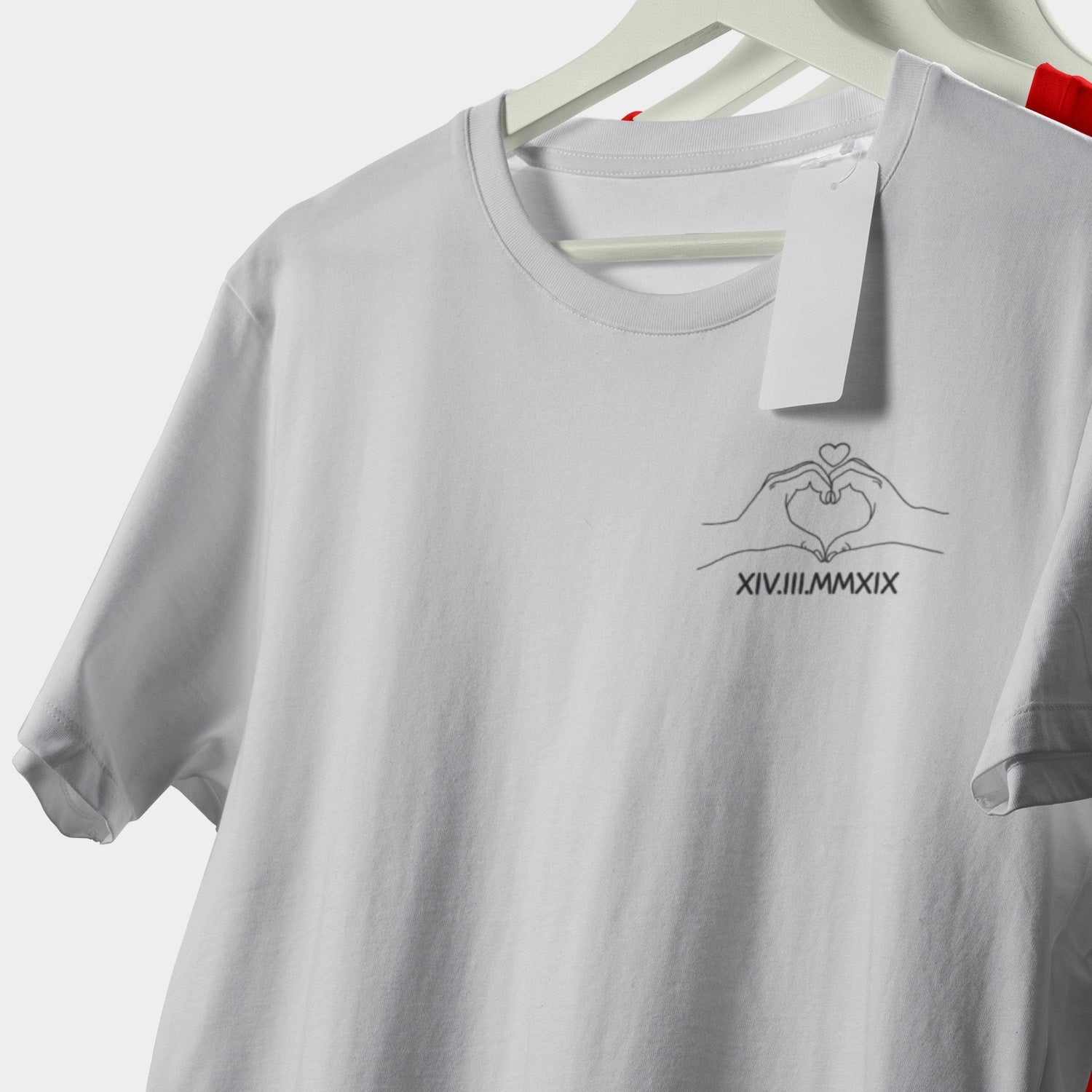 Camiseta Personalizada Con Fecha Y Números Romanos Para Parejas