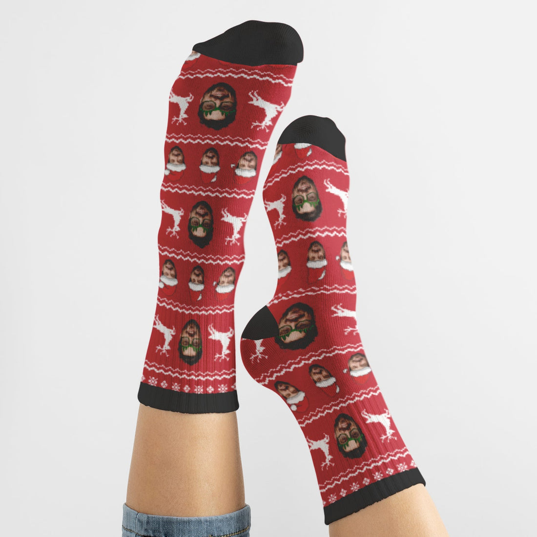 Calcetines Personalizados con Cara Navidad