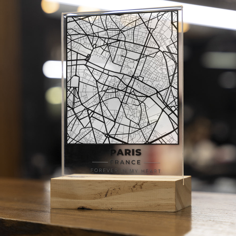 Placa Transparente Personalizada Mapa