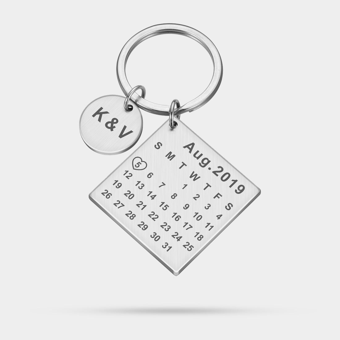 Llavero Personalizado Calendario Fechas Grabado
