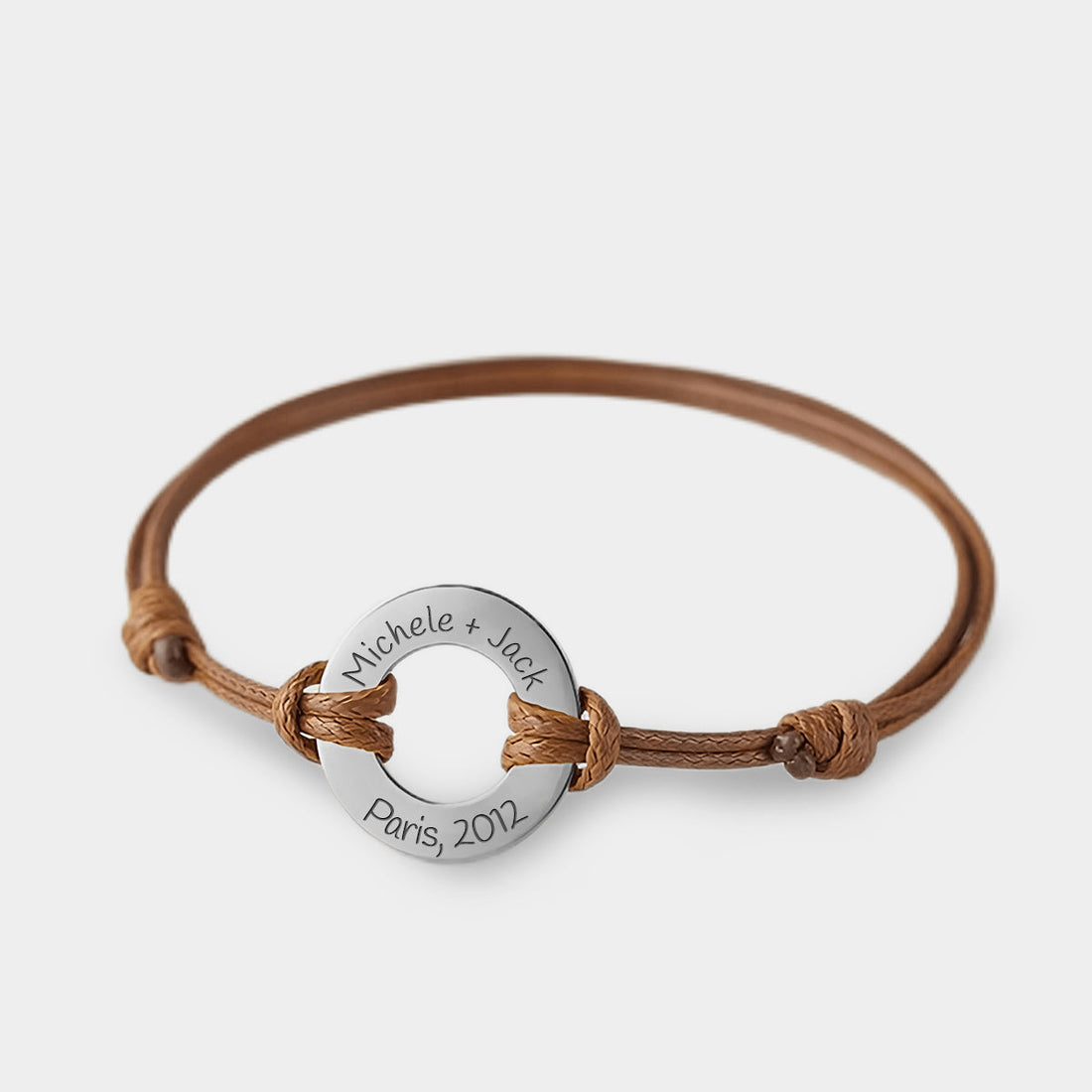 Brazalete Cuero Personalizada con Círculo