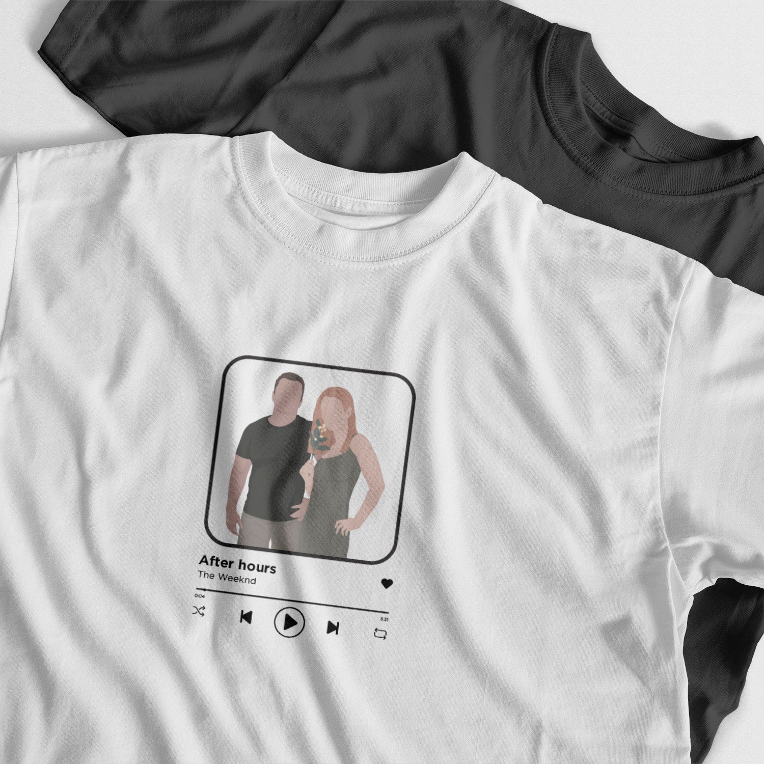 Camiseta Personalizada Con Ilustración Y Canción Spotify