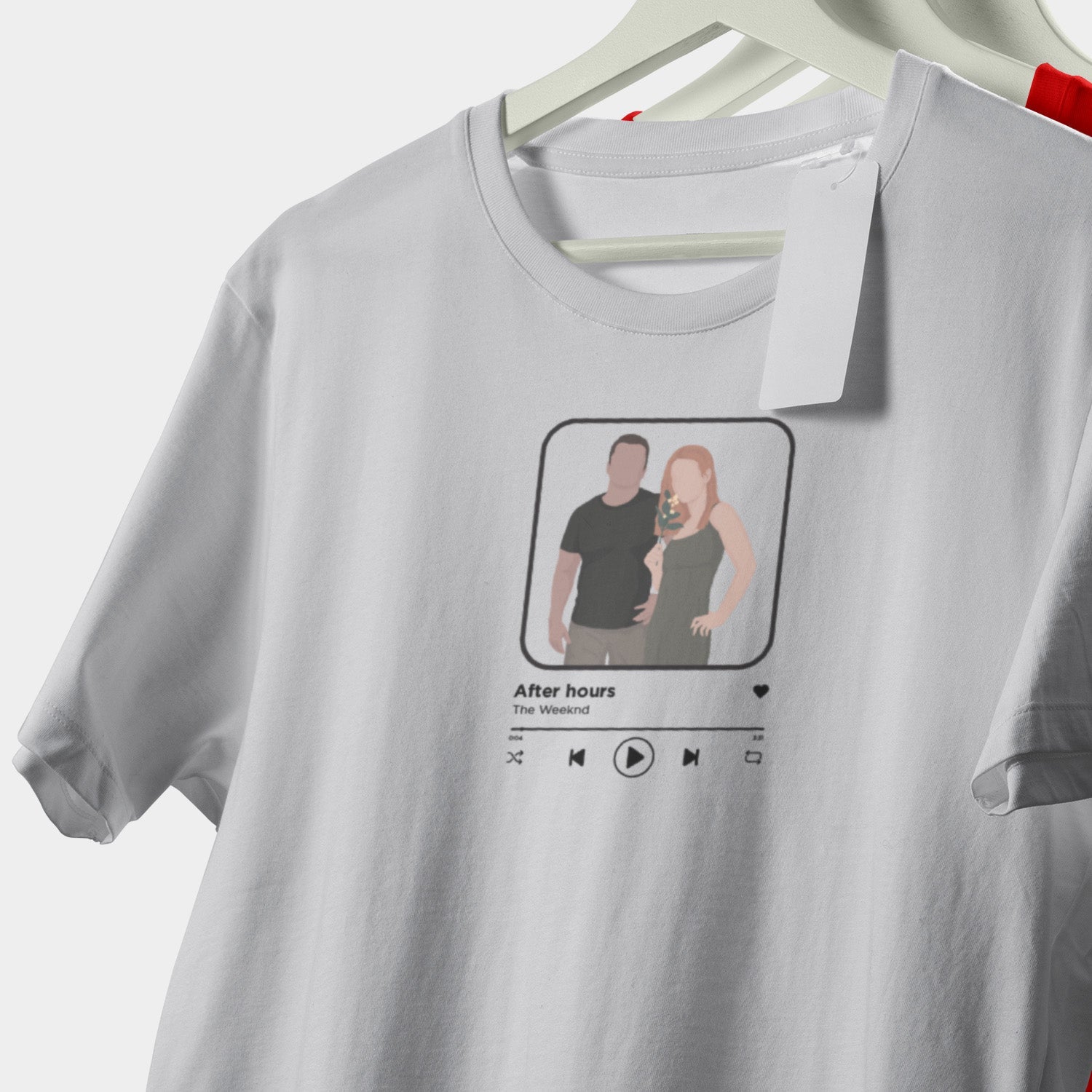 Camiseta Personalizada Con Ilustración Y Canción Spotify