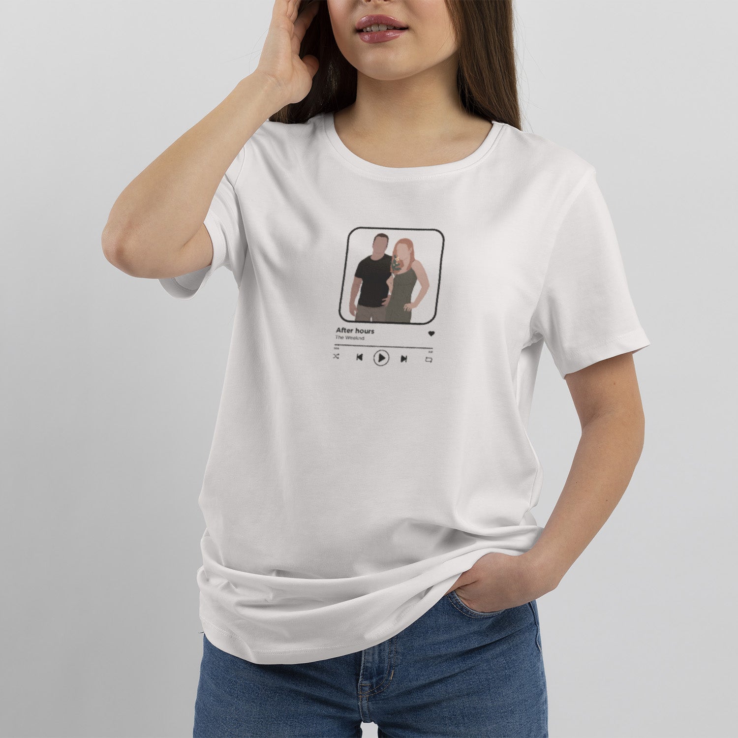 Camiseta Personalizada Con Ilustración Y Canción Spotify