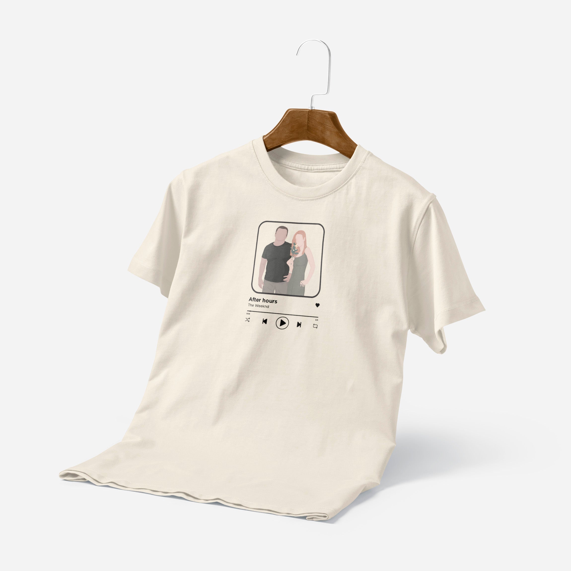 Camiseta Personalizada Con Ilustración Y Canción Spotify
