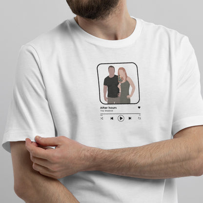 Camiseta Personalizada Con Ilustración Y Canción Spotify