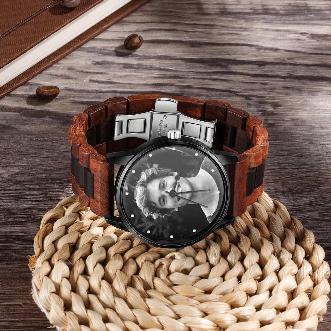 Reloj Hombre Personalizado Con Correa De Madera